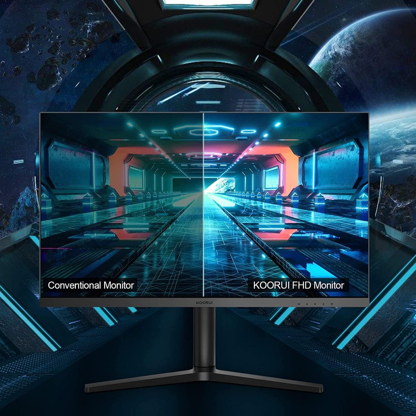 27 Inch QHD Gaming Monitor 240 Hz, VA, 1Ms, DCI-P3 95% Color Gamut, Freesync G-Sync Compatible, (2560X1440, HDMI, Displayport) Black