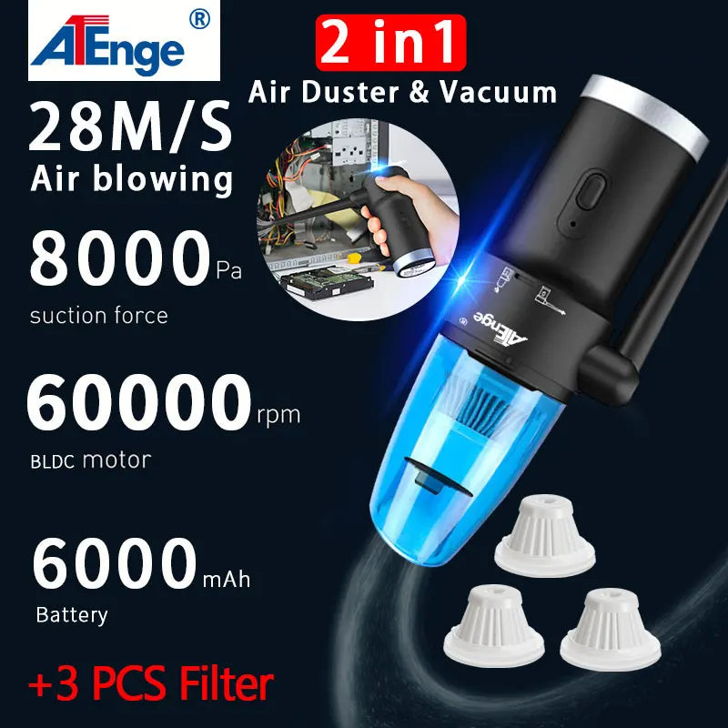 Compressed Air Can for Computers ,Electric Air Blower Computer Cleaning,Cordless Air Dust Cleaner for PC Keyboard Crumbs